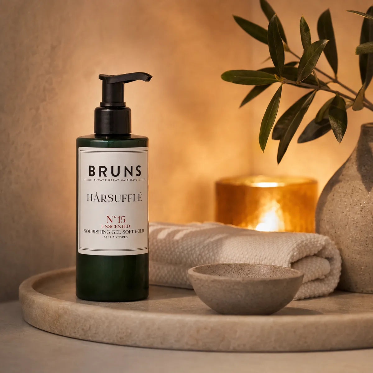 BRUNS Hårsufflé N15 Unscented 200 ml i varm hemmaspa-kvällsritual