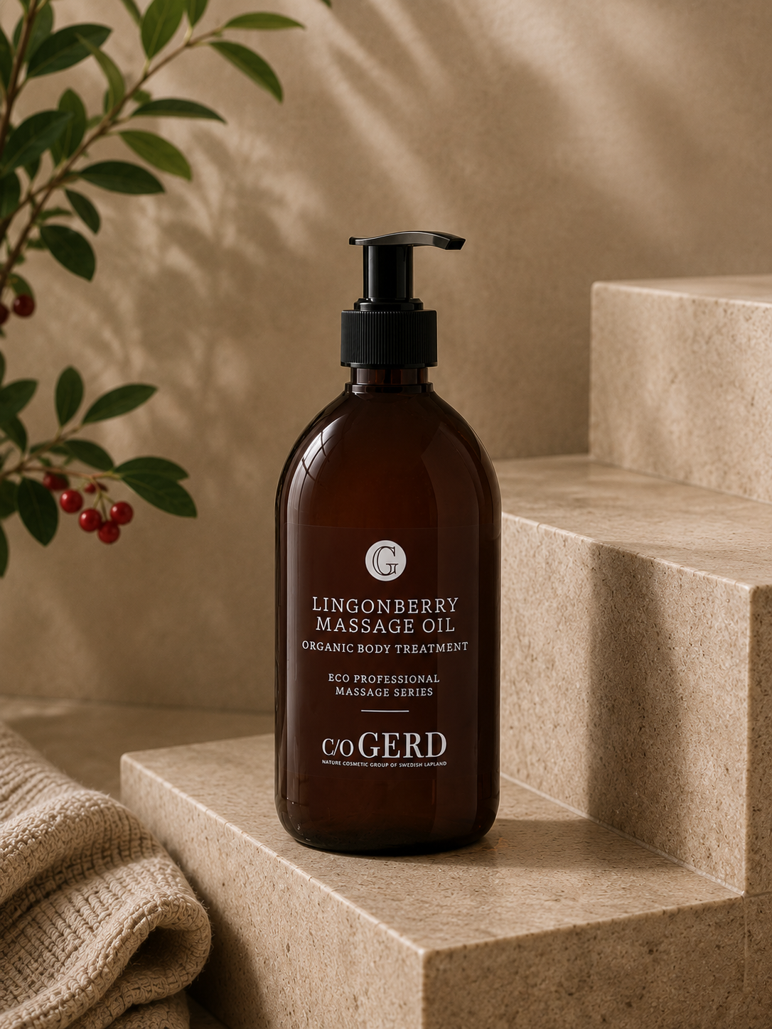 C/O Gerd Lingonberry Massage Oil 500ml