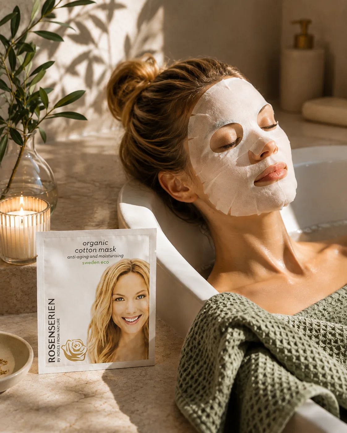 Rosenserien Organic Cotton Mask -  Anti-aging and moisturising