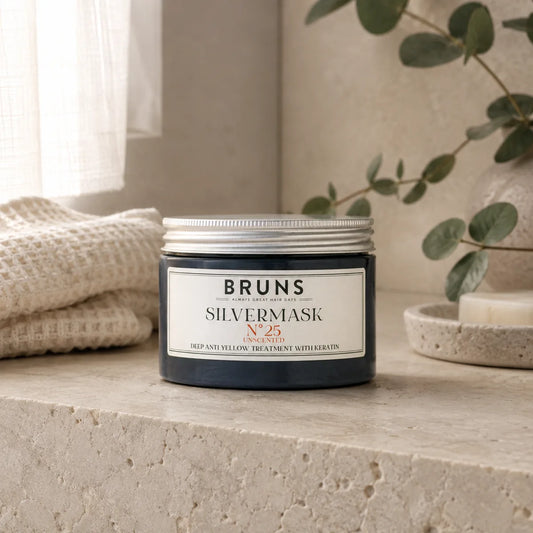 BRUNS Silvermask N25 Unscented 350 ml i ljust skandinaviskt hemmaspa-badrum